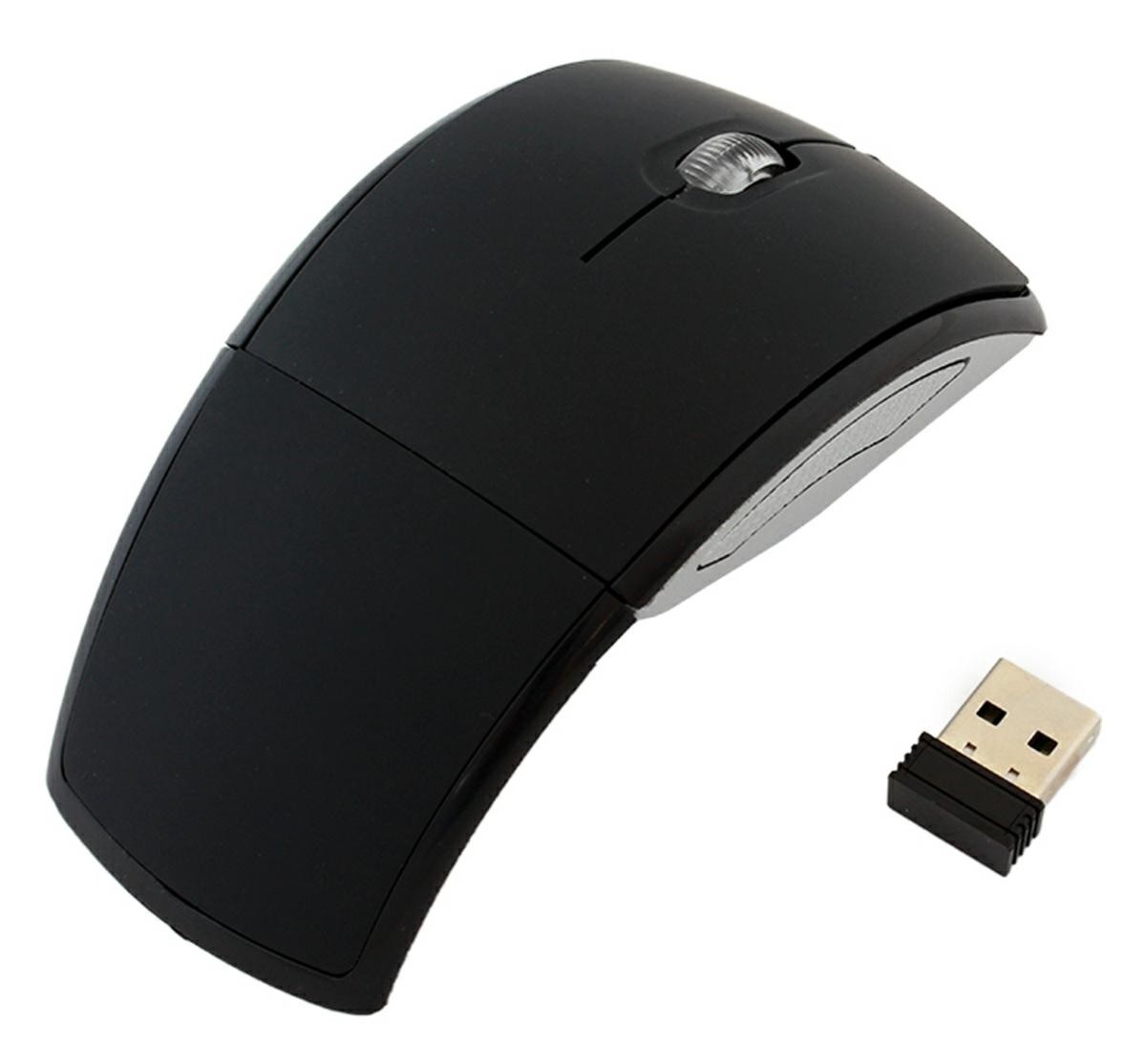 Mouse optic pliabil fara fir, forma ergonomica, intrare USB, 1200DPI, 11 x 6 x 3,5cm, negru - imagine 4
